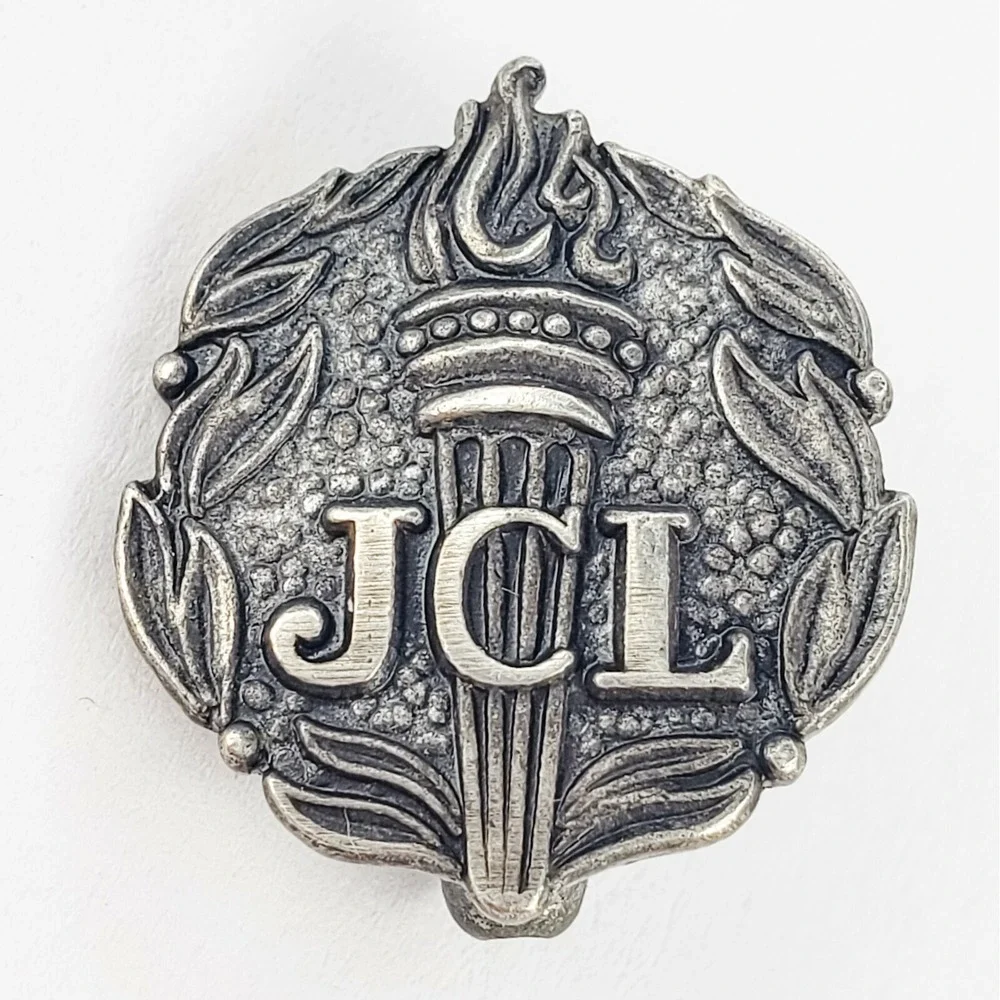 Vintage Sterling JCL National Junior Classical League NY University Lapel Pin